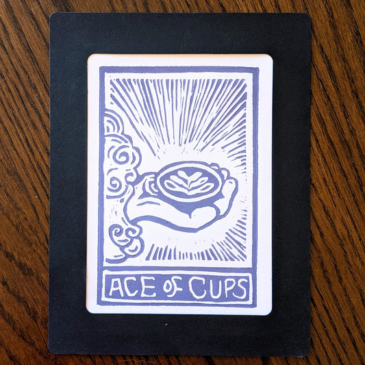 Block Print: Ace of Cups